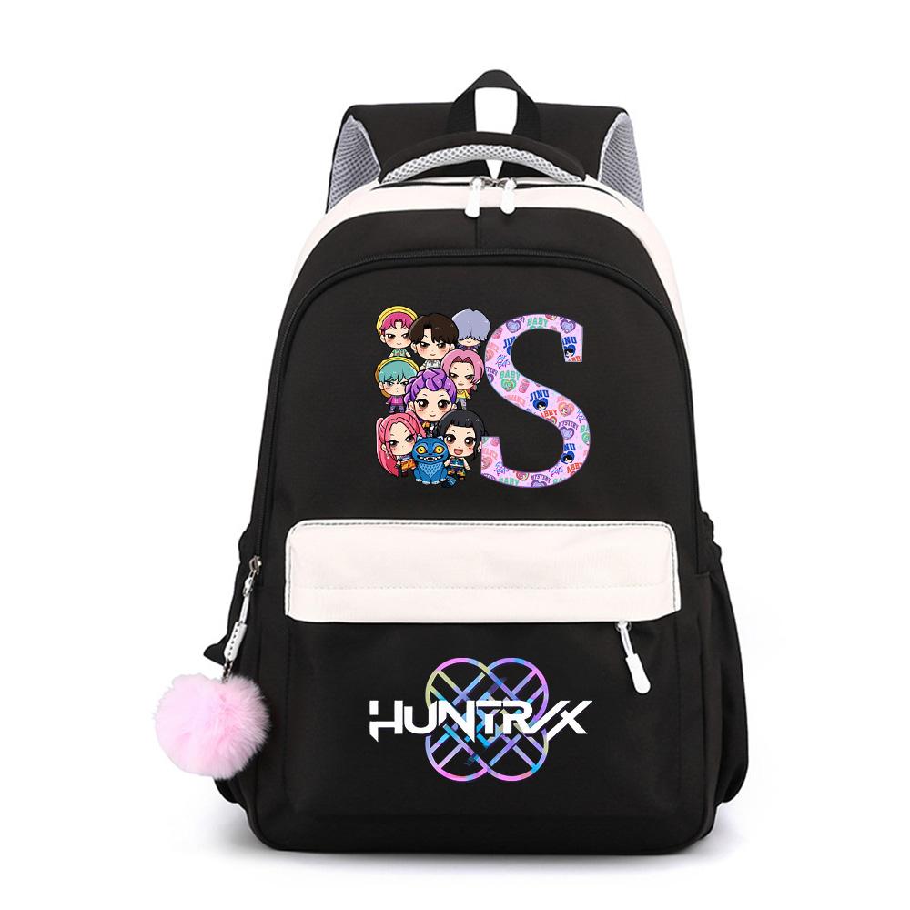 26 English Letter K-Pop Printed Large Capacity Waterproof Backpack for Teenger Student Girl Boy Schoolbag Bookbag Kid Gift Women Travel Bag Mochila