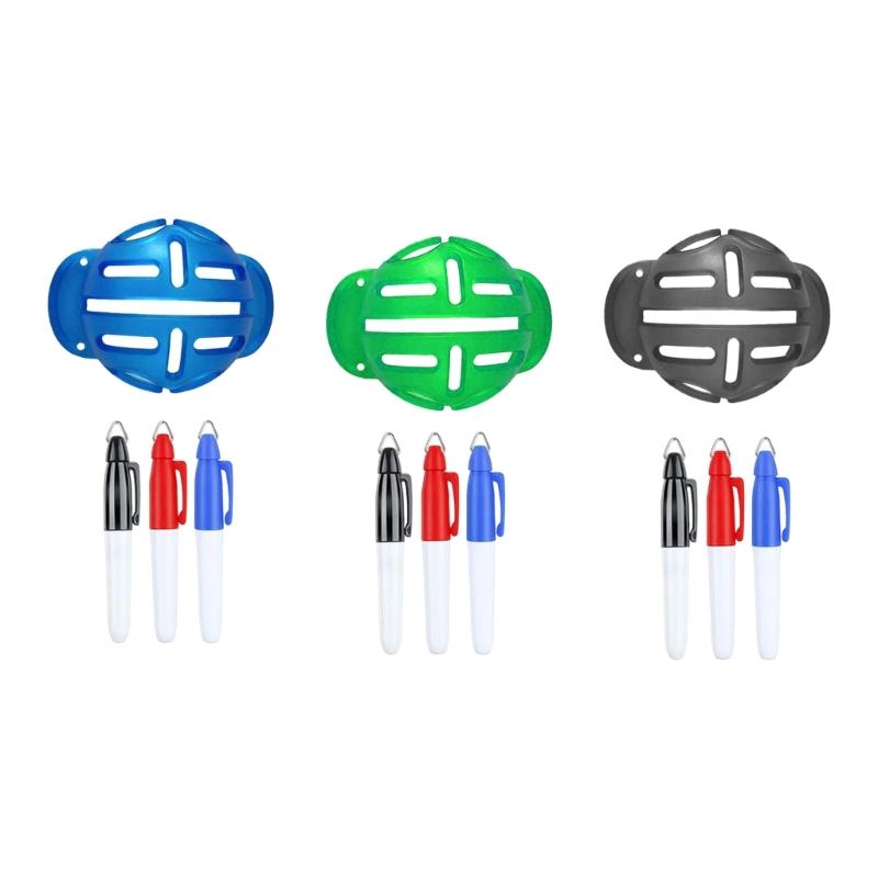 Golf Ball Putting Alignment Marking Tool Golf Ball Line Marker With 3 Pens Outdoor Sport Tool Gift for Golfer Enduring