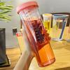 Plastic Water Bottle Portable With Straws Fruit Infuser Tea Juice Cup Fitness Sport Outdoor Travel Bottles Kettle Transparent