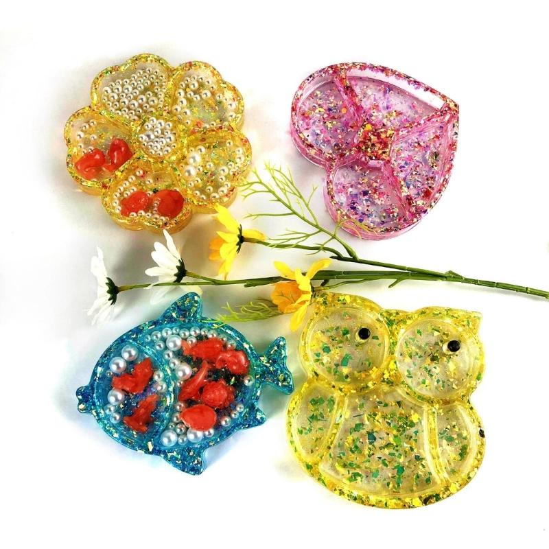 Tray Silicone Mold Concrete Cement Plaster Epoxy Resin Geometric Storage Dish Plate Mould Home Handicraft Decoration