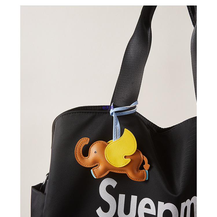 Playful Leather Dumbo Bag Charm Pendant