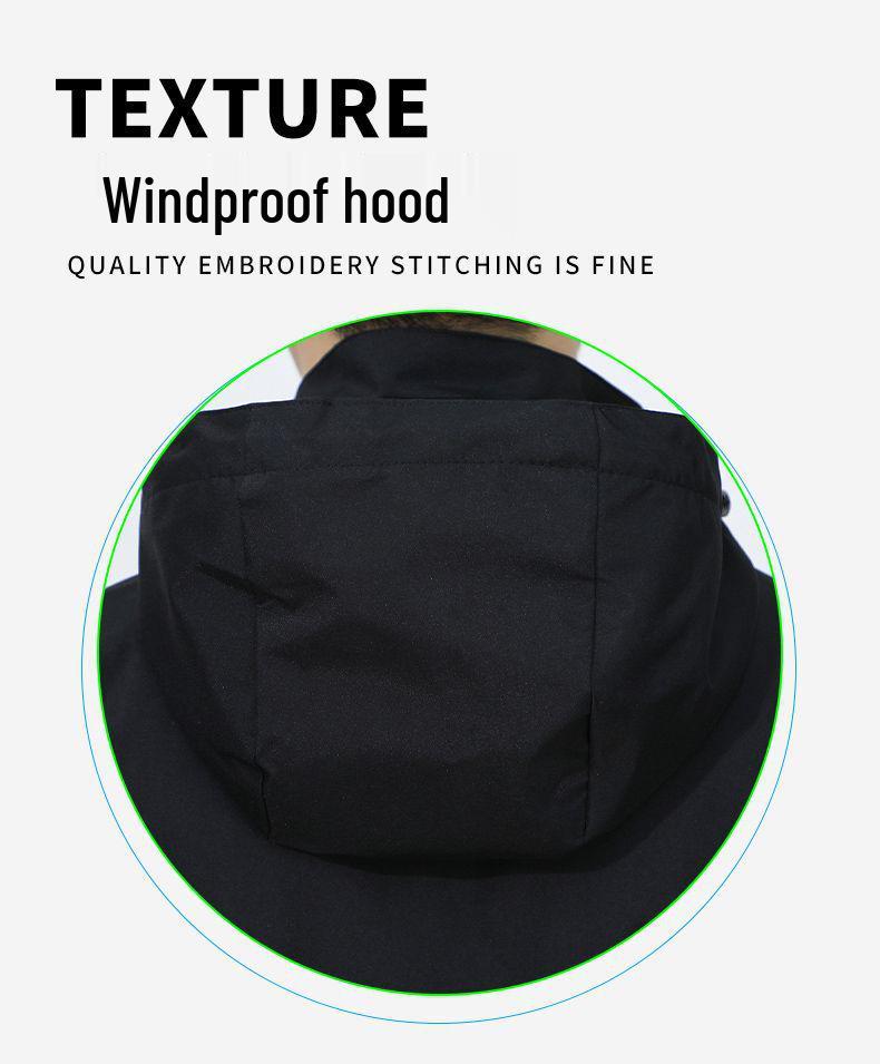 Men's Spring/Autumn Windbreaker with Detachable Hood - Waterproof, Windproof, Breathable Jacket for Outdoor and Casual Wear