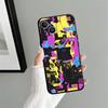 Case for iPhone XS Max 7 8 13 12 11 17 Pro Max 15 16 14 Plus 17Air XR Black Soft Phone Cover Creative Graffiti Art