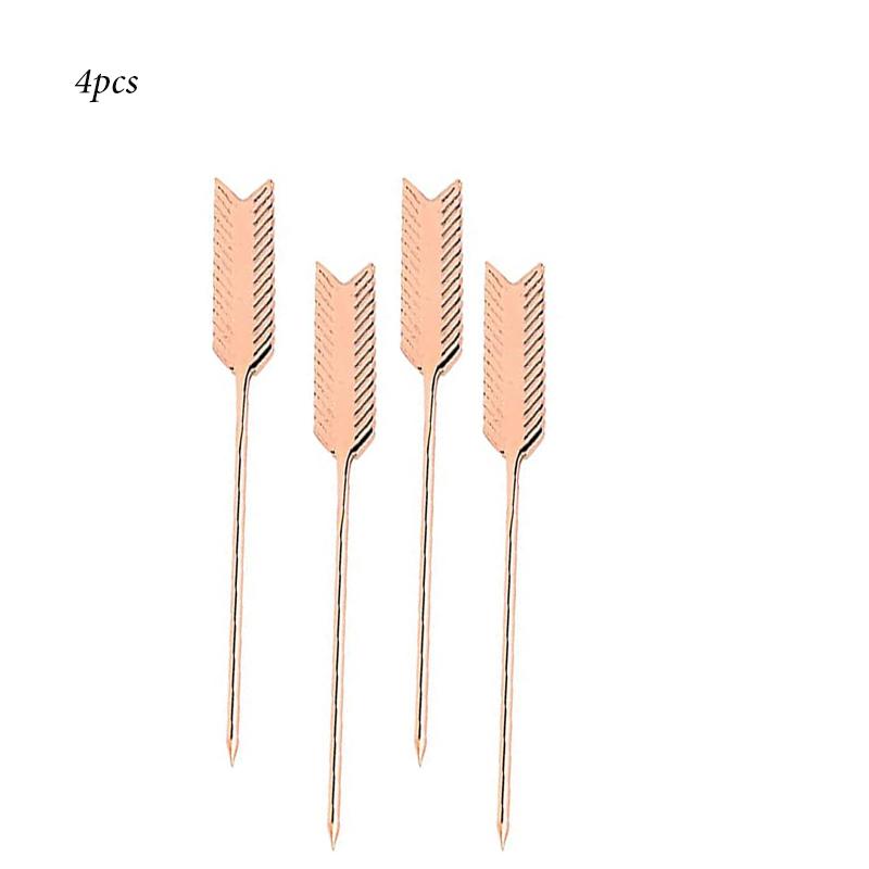 Stainless Steel Fruit Sticks Cocktail Pick Bar Tools Drink Stirring Sticks Martini Picks Party Wedding Wine Accessories