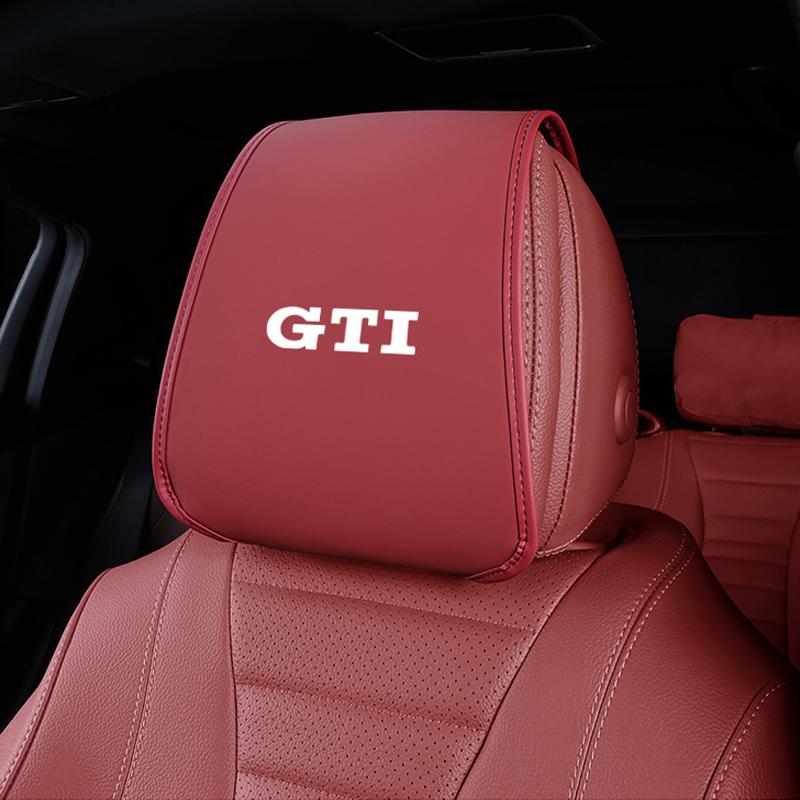 Car Decal Volkswagen Car Pillowcase Car Supplies Leather Headrest Cover For VW Golf GTI Polo Phaeton Anti Fouling Decoration Mat zj7