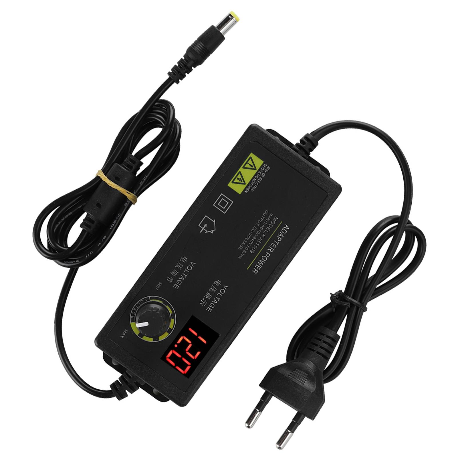 

60 Вт 5 А 3-12 В Регульований контроль швидкості двигуна Джерело живлення з можливістю регулювання яскравості Адаптер EU Plug