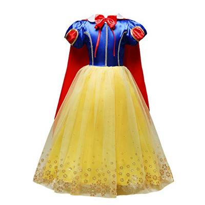 Dressy Daisy Toddler Girls' Snow White Cosplay Costume with Tulle Skirt, Princess Dress, Halloween Costume, Size 140, Ages 12