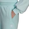 Adidas Originals Comfortable Soft Loose Fit Drawstring Mid-Rise Cuffed Knit Sports Pants Women Bottoms Mint-Green HU1620