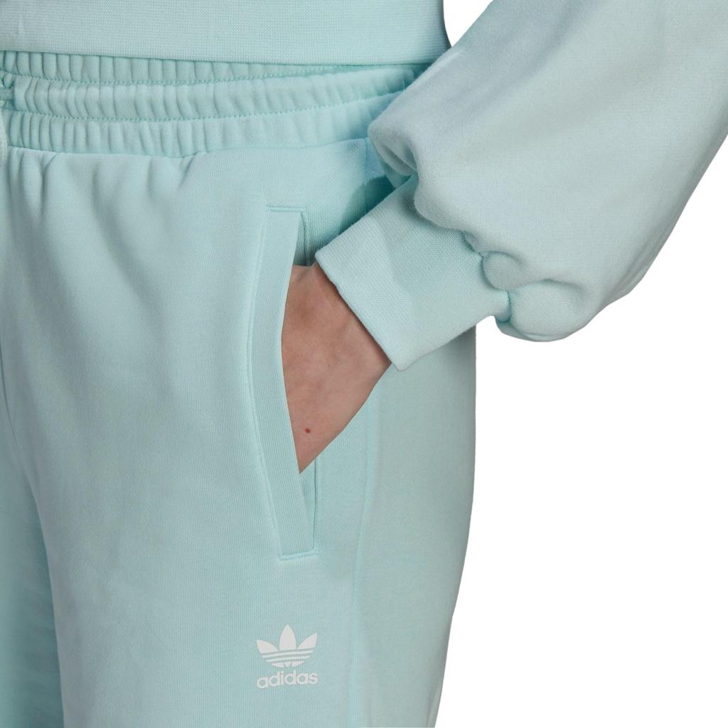 Adidas Originals Comfortable Soft Loose Fit Drawstring Mid-Rise Cuffed Knit Sports Pants Women Bottoms Mint-Green HU1620