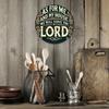 Vintage Aluminum Round Wall Sign 8 Inch Rustic Farmhouse Joshua 24:15 Decor