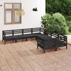 Day and Night - Day and Night Garden Furniture Set 8 Pieces Solid Black Pine Wood