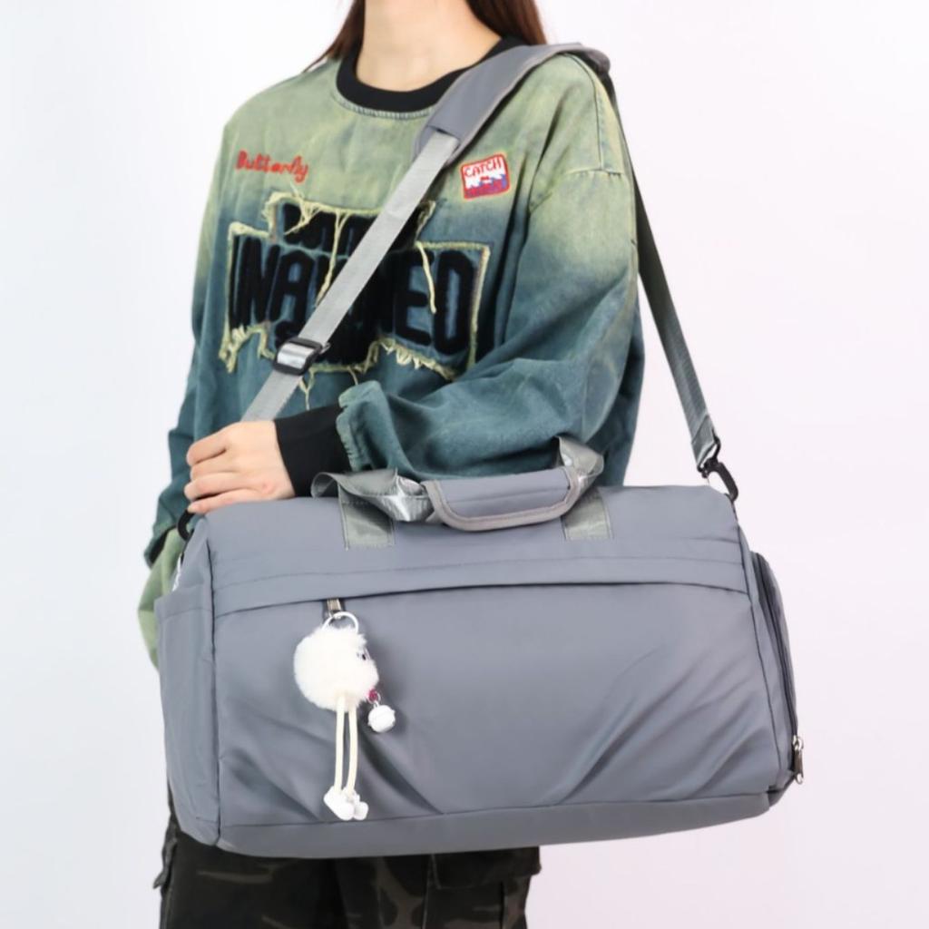 Women's fashion sports training fitness yoga bag short outing simple and lightweight portable pull rod travel bag