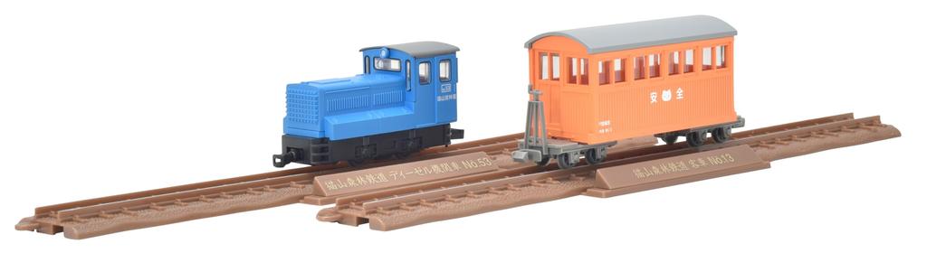 Railway Collection Iron Collection Narrow Gauge 80 Nekoyama Forest Railway Diesel Locomotive Blue Passenger Car Set D Diorama Supplies + 2-Car