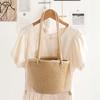 Straw bag women's large-capacity new vegetable basket shoulder bag beach premium tote bag