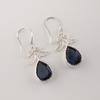 London Blue Topaz Gemstone 925 Sterling Silver Jewelry Handmade Earring 1.84"  CE-27-11