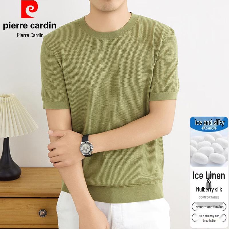 Pierre Cardin Men s Old Money Style Cool-Touch Knit T-shirt L
