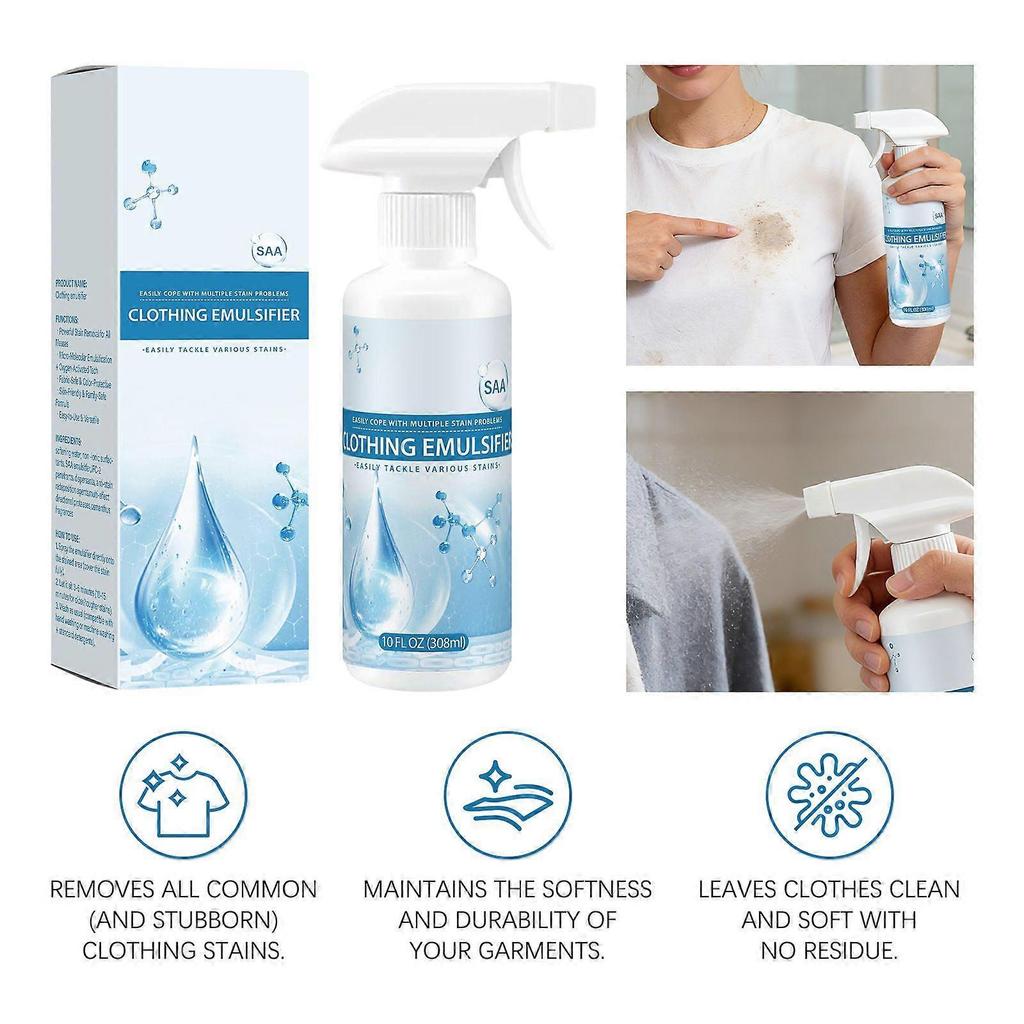 Amz Smacchiatore per Vestiti Rimuove Rapidamente le Macchie Difficili. È Uno Smacchiatore Delicato E Conveniente Specificamente Progettato Per I Vestiti