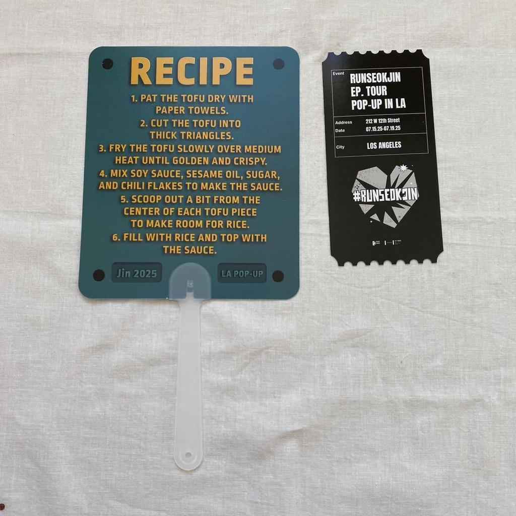 [USED] Jin LA Pop-up T-shirt (size L) with Admission Bonus