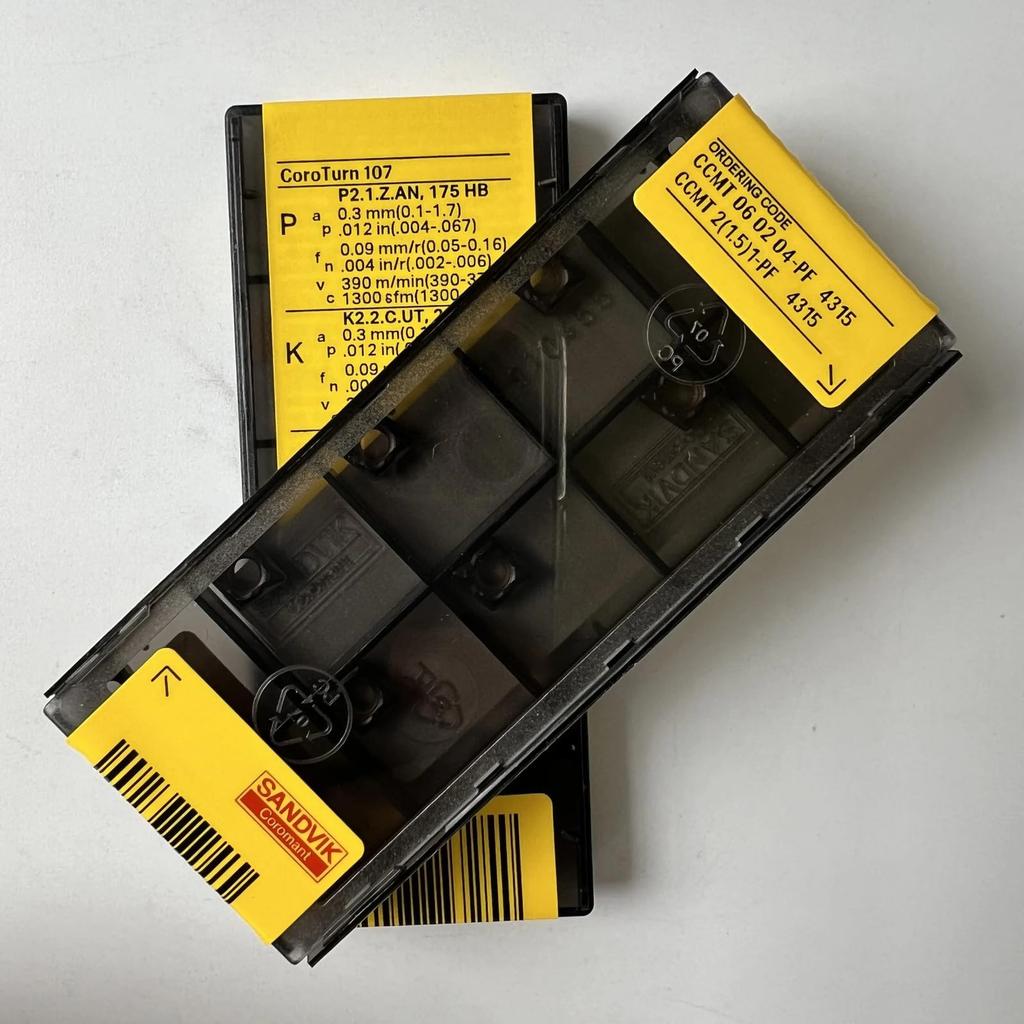 Original Sandvik / CCMT060204-PF 4315 /  CNC Lathe Carbide Blade 10 Pcs