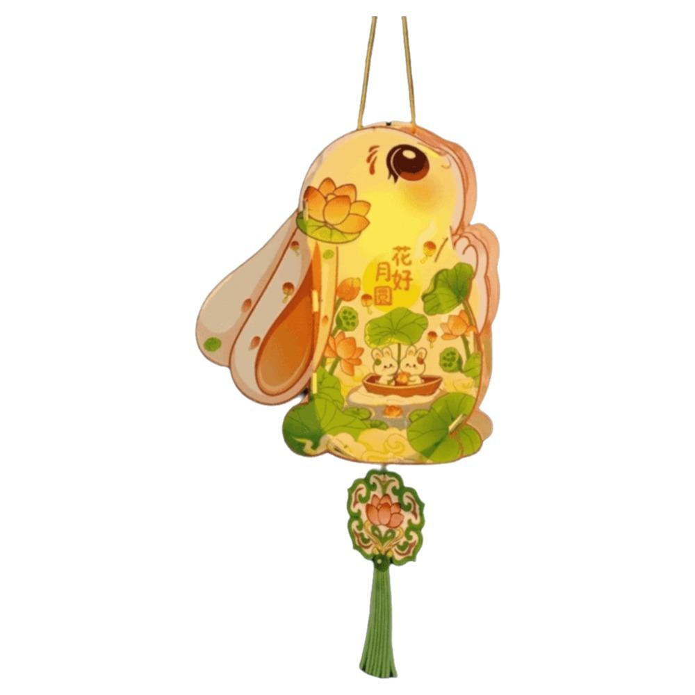 Glowing Mid-Autumn Festival Lantern Cartoon Lantern DIY Material Package Mid-Autumn Festival Style A