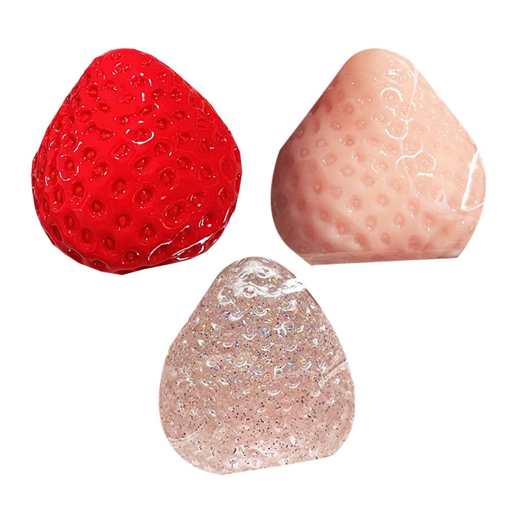 Simulation Strawberry Decompression Kneading Slow Rebound Fruit Soft Toy P3U7