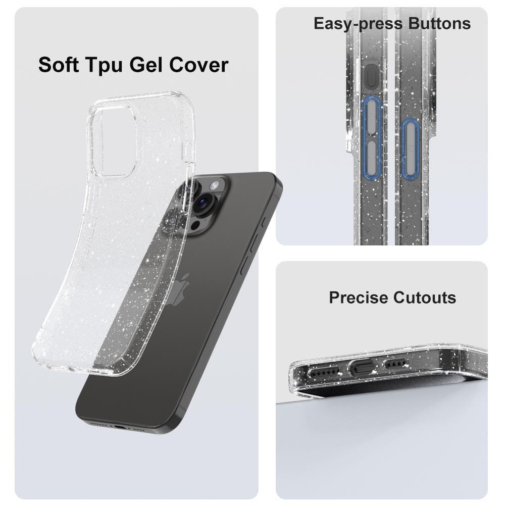 Disponible: Coque de téléphone ultra-fine à paillettes pour 17 Pro Max, 16 Pro, 15/14. Doux, Élégant, Résistant à l'usure.