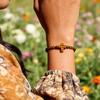 Tiger Eye Beads Cross Bracelet Spiritual Rosary Bracelet Prayer Beaded Bracelet  Meditation