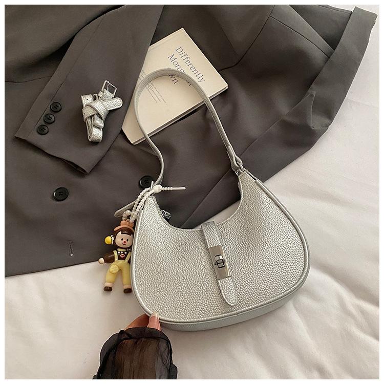 Simple Casual Daily Shoulder Bag Women's 2025 Summer New High-end Texture Messenger Dumpling Bag