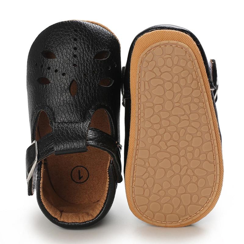 Do 2 let Boty pro batolata Dětská obuv Prodyšná Hole Boty do postýlky Boty z PU kůže Protiskluzová měkká podrážka Sandály