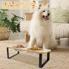 Cat Food Bowl with Stand 15 Degree Tilted Pet Food Bowl Detachable Elevated Double Dog Bowls Pet Supplies for Neck Protection