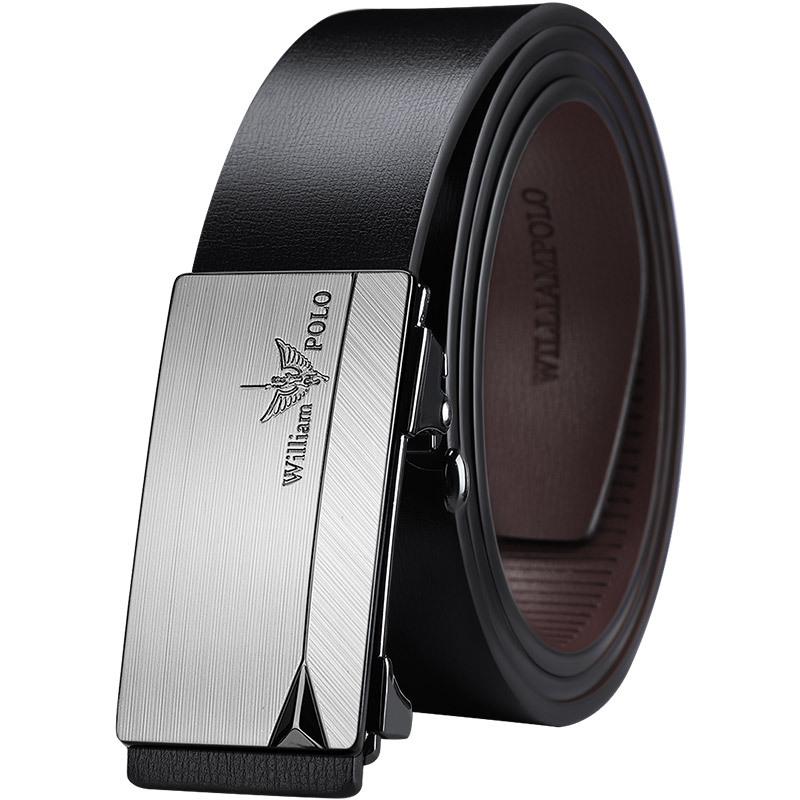 Emperor Belt Herren-Hosen aus echtem Leder mit automatischer Schnalle, reines Rindsleder, mit modischem Business-Casual-Herrengürtel