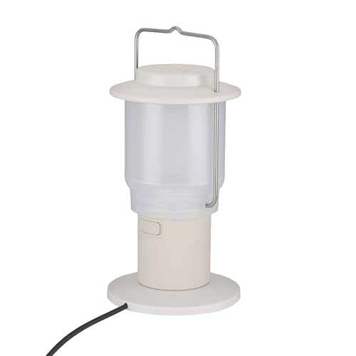 Snow Peak HOME & CAMP Lantern, Ivory, ES-080-IV, Battery-Operated, White, for Outdoor Camping