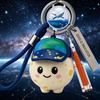 Yousheng Keychain Space Rocket Floating Artemis Pendant with 3D Moon Character Lightweight Keychain Backpack
