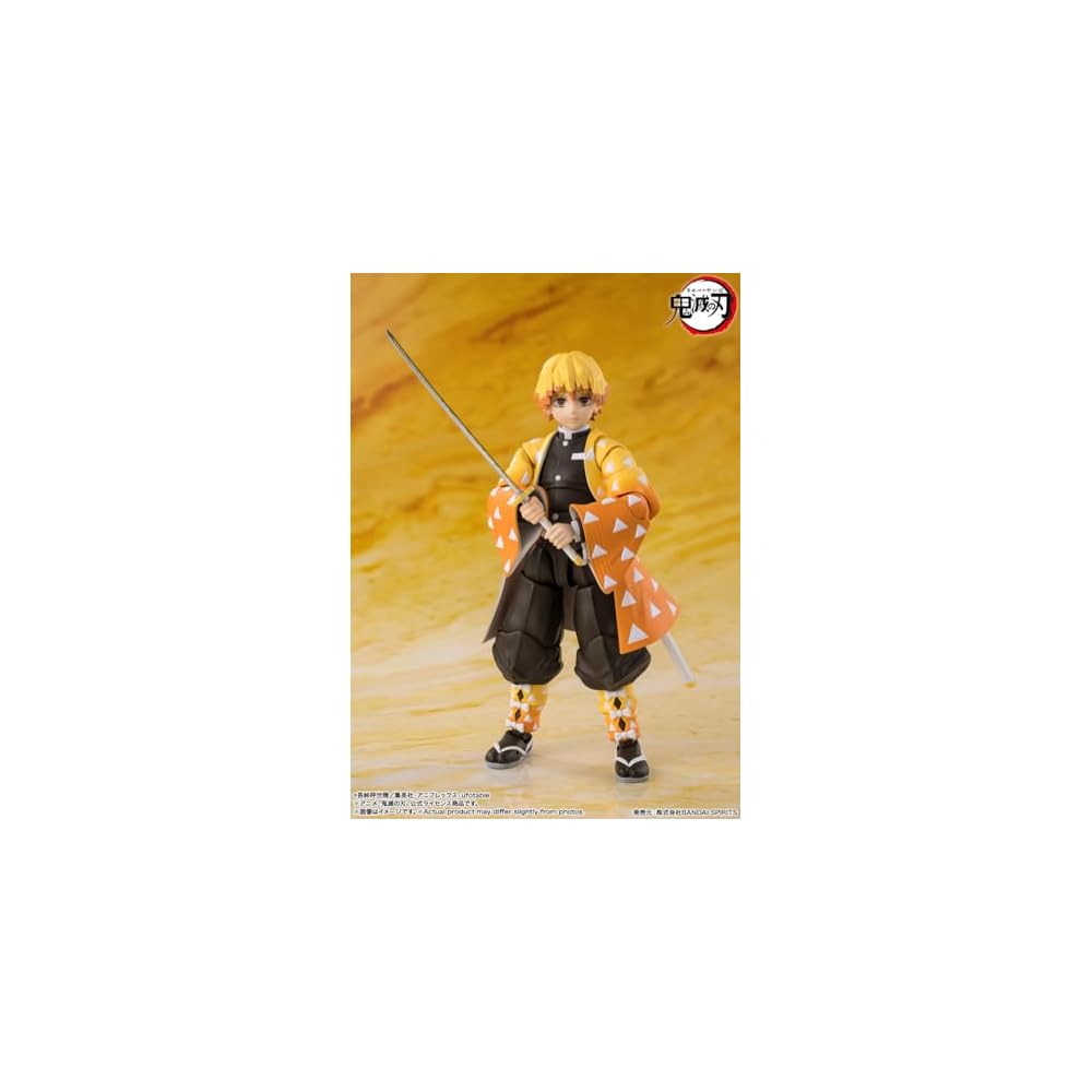TAMASHII NATIONS S.H. Figuarts Demon Slayer Zenitsu Agatsuma 140mm PVC ABS Action Figure