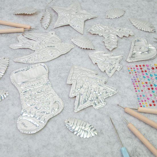 Metal Embossing Foil Sheets DIY Aluminum Craft Foil Sheets Christmas Art Embossings Tin Foil Sheets for Embossing Engraving Scrapbooking