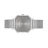 Mathey-Tissot Ceas de damă Monsoon Square din oțel inoxidabil cu cadran argintiu cu quartz D7917AS