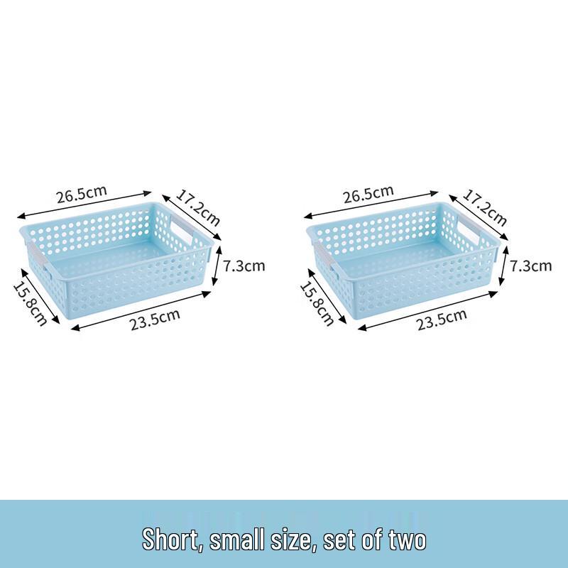 BeiYou Small Rectangular Plastic Storage Basket