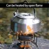 Stainless Steels Outdoor Hiking Kettles Pot Cookware Camping Kettles Stovetop Whistling Teapot Camp Teas Coffee Pot