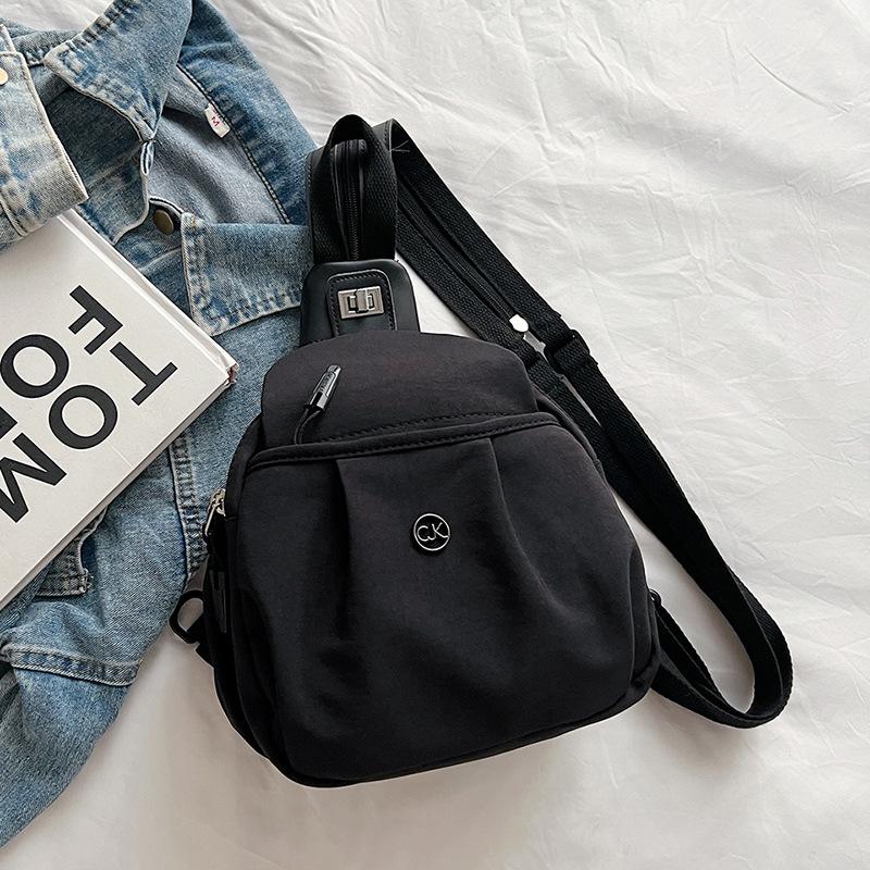 Nylon Schulter-Brusttasche, Rucksack, multifunktionaler Drei-Zweck-Rucksack, wasserdichte Freizeit-Pendler-Schulter-Umhängetasche mit großem Fassungsvermögen