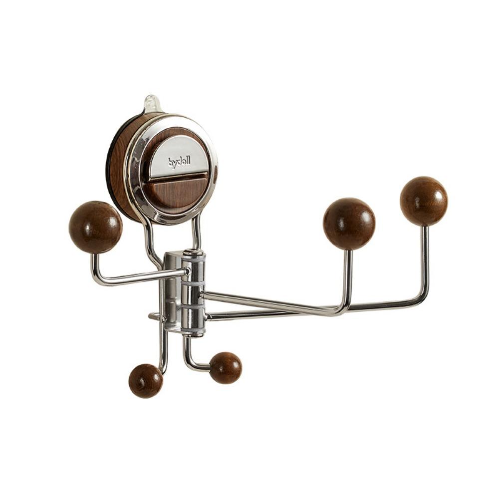 

Wall Mounted Bathroom Towel Hooks Rotatable Shower Hooks Multifunctional Suction Cup Hook for Home коричневый