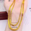 Vietnam Gold Plated Cross Choker Necklace with Sequins and Carved Flower Design, Bling Full Sky Star, Women's Fashion Imitation Gold Jewelry