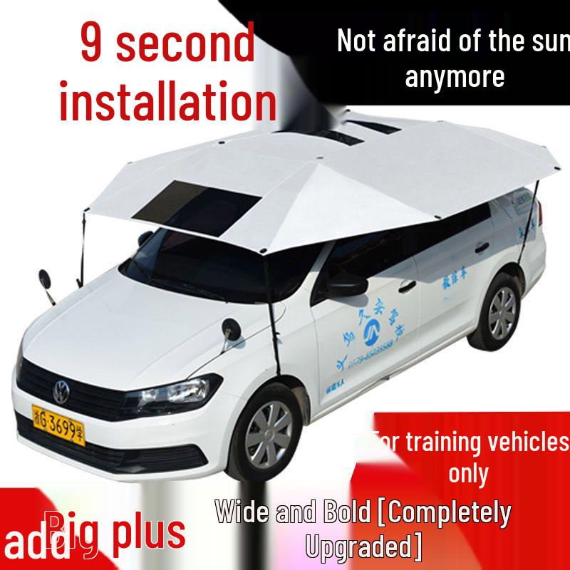 Coach Car Sunshade: Driving School Special Folding Roof Canopy Umbrella