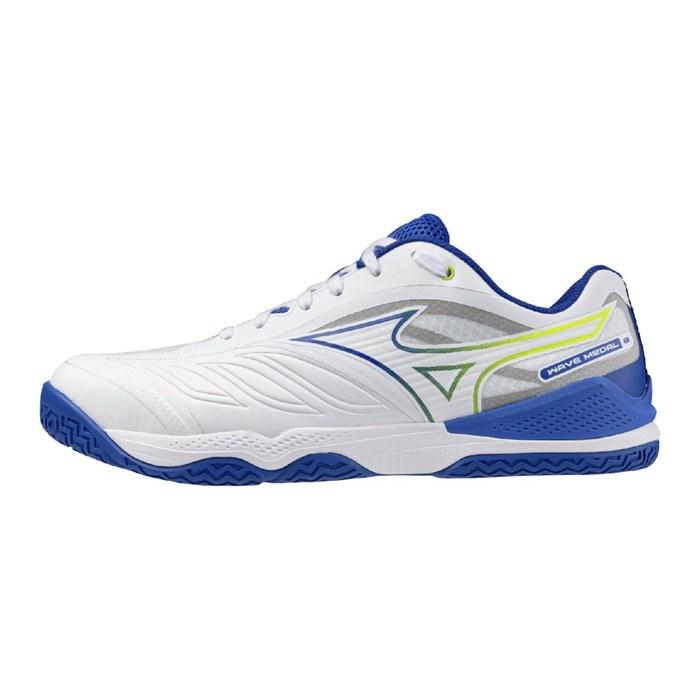 Mizuno Table Tennis Shoes Wave Medal 8 WIDE Unisex 26.5 Cm 3E White X Blue X Yellow