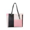 Fashion Splicing Candy Color Women's Bag 2025 New PU Soft Surface Casual Shoulder Bag Simple Hand Carry Women's Bag