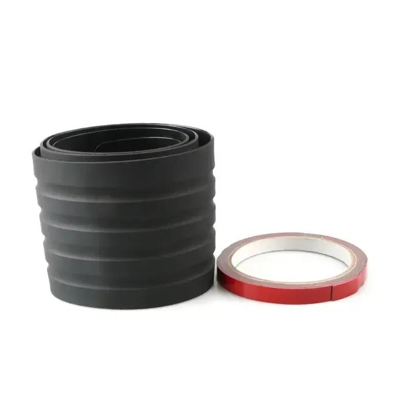 Car Trunk Rear Paint Protector Guard Plate Rubber Car Rear Bumper Trim Anti-Scratch Protection Sticker Strip Black Accessories