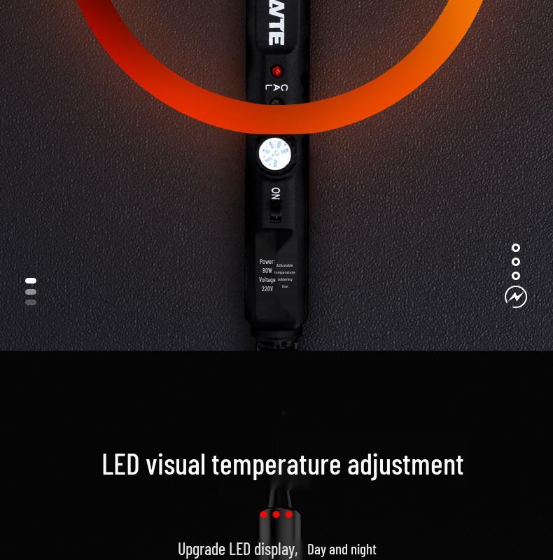 Digital Display Adjustable-Temperature High Power Soldering Iron Set