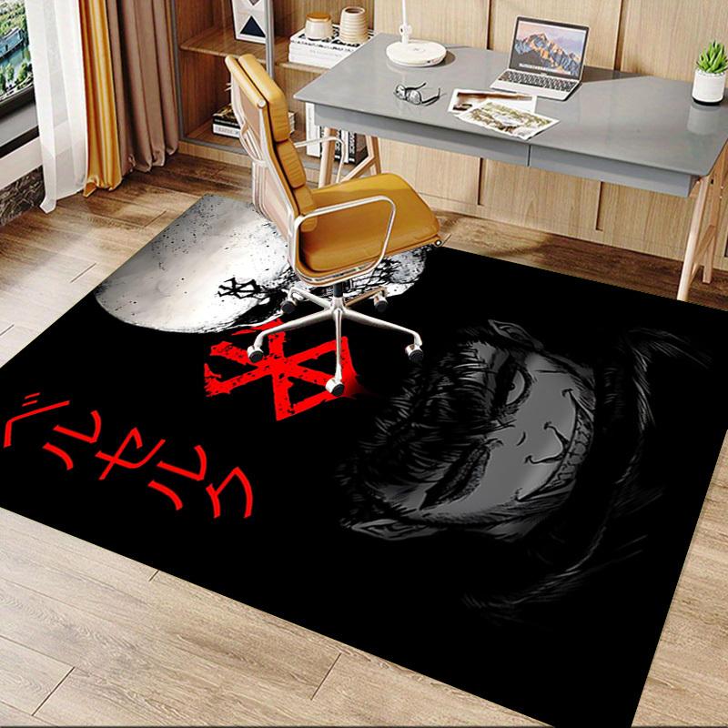 1pc Berserk Carpet Anti Slip Polyester Floor Mat for office,Bedroom