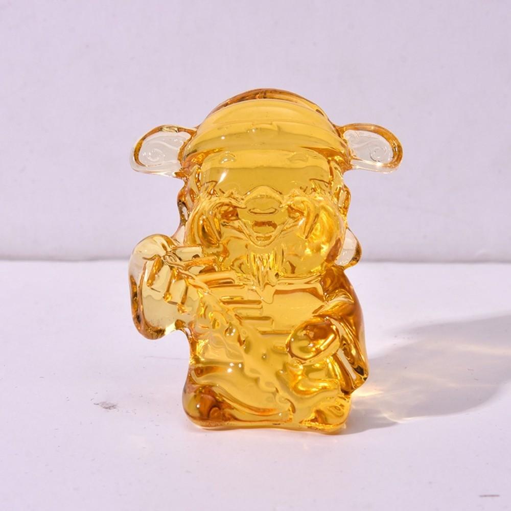 Gifts Good Luck Five Gods of Wealth Statue God of Wealth Decoration Desktop Jewelry Crystal Ornament Five Fu God of Wealth