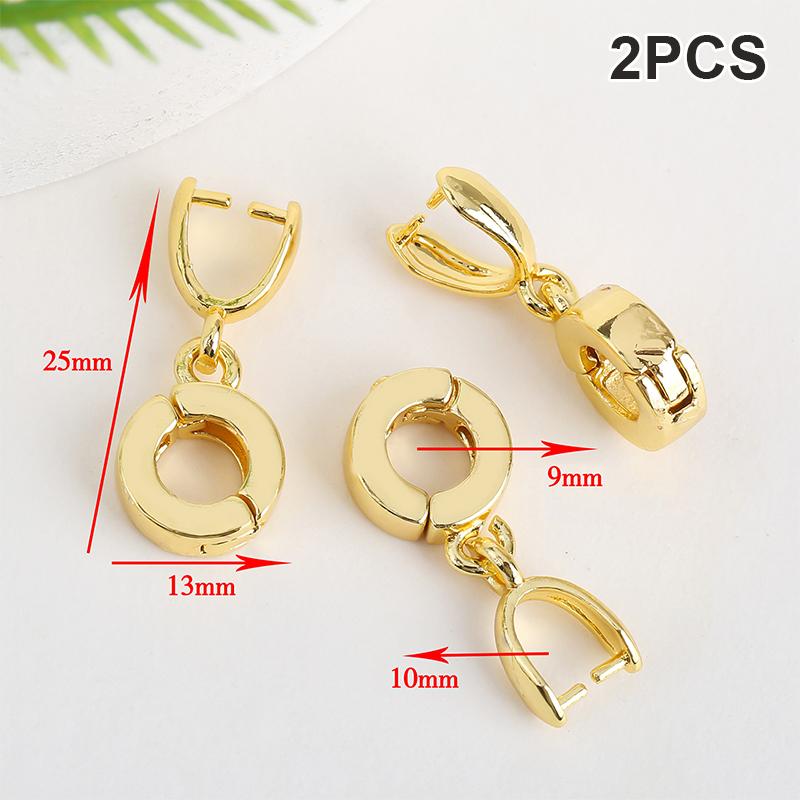 

2 шт. Позолоченные 18K инкрустированные цирконом соединительные застежки латунные подвески бейлы застежки для изготовления ювелирных изделий DIY ручная работа изготовление ожерелий