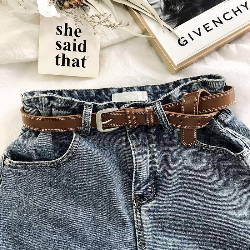 Trendy Korean Casual Women's Pin Buckle Belt Versatile For Dresses And Pants